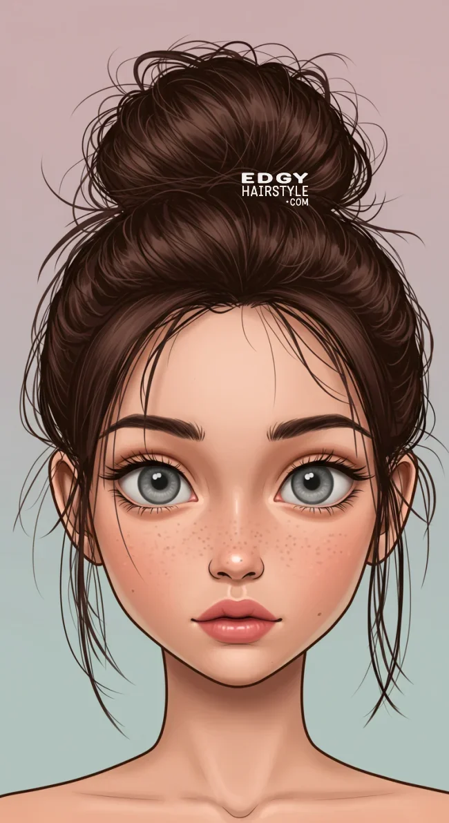 9. Messy Top Knot | 9 Cute And Easy Kids Hairstyles For Girls