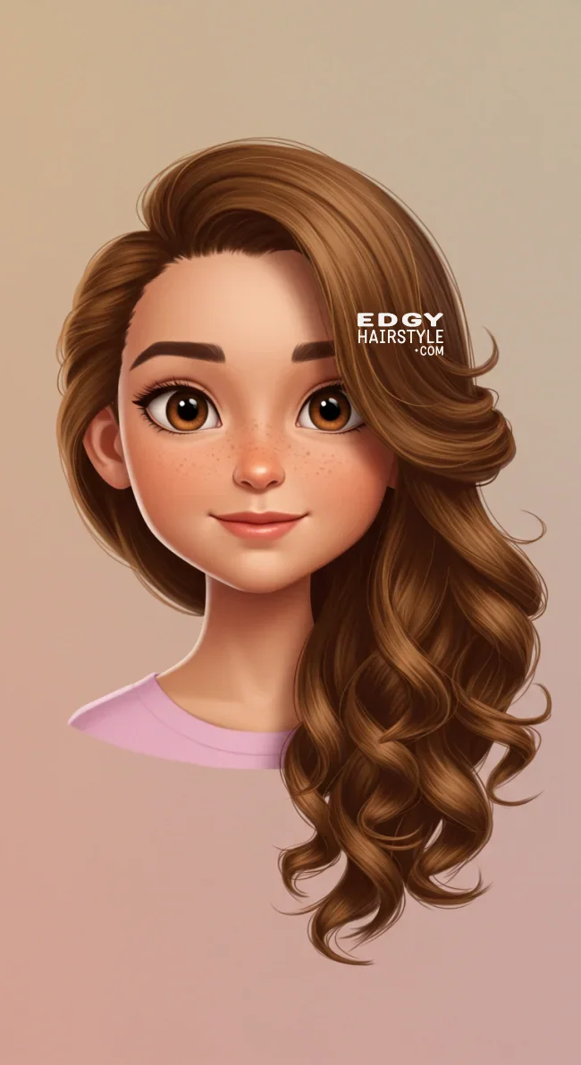 8. Side-Swept Curls | 9 Cute And Easy Kids Hairstyles For Girls