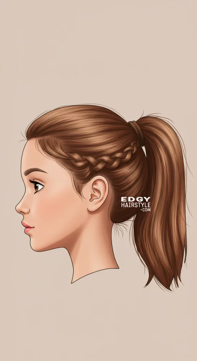 1. Simple Ponytail with a Twist | 9 Cute And Easy Kids Hairstyles For Girls