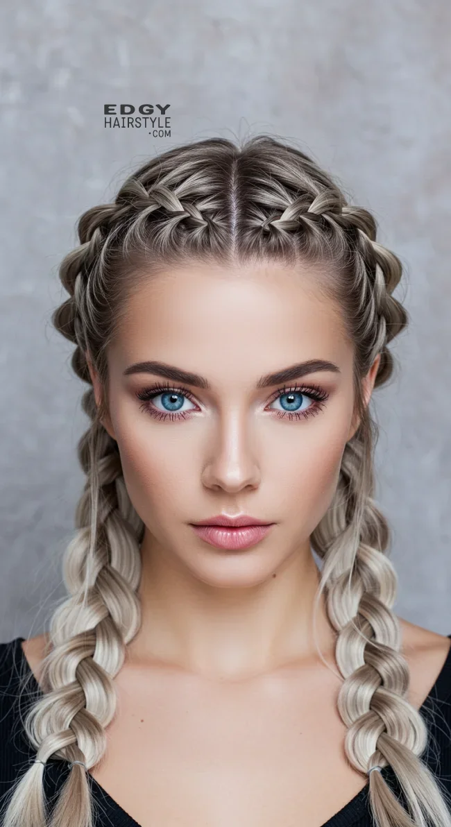 9. Ash Blonde Braided Crown | Hot Looks With Ash Blonde Hair And Styling Tips