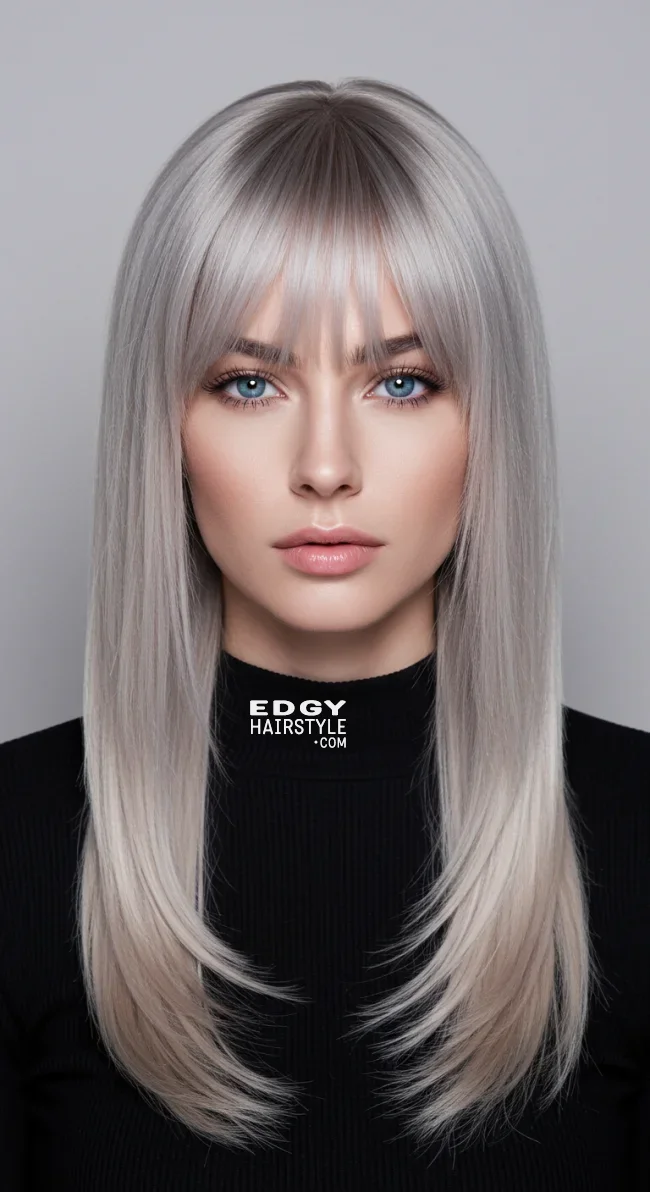 6. Ash Blonde Curtain Bangs | Hot Looks With Ash Blonde Hair And Styling Tips