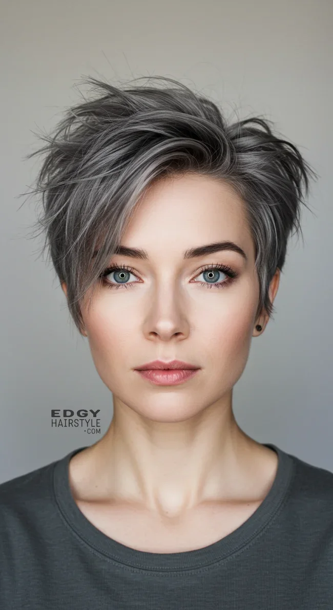 5. Textured Ash Gray Crop | Embrace The Elegance Of Short Gray Hairstyles - Chic And Timeless