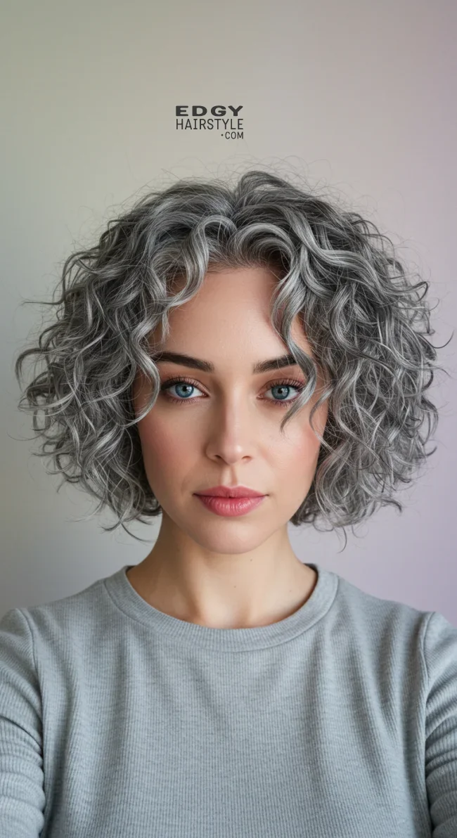 7. Soft Curly Gray Bob | Embrace The Elegance Of Short Gray Hairstyles - Chic And Timeless