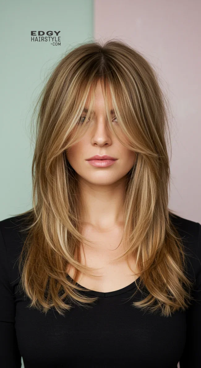 3. Long Hush Cut with Face-Framing Layers | 5 Hush Cut Hairstyles That Bring Soft Volume