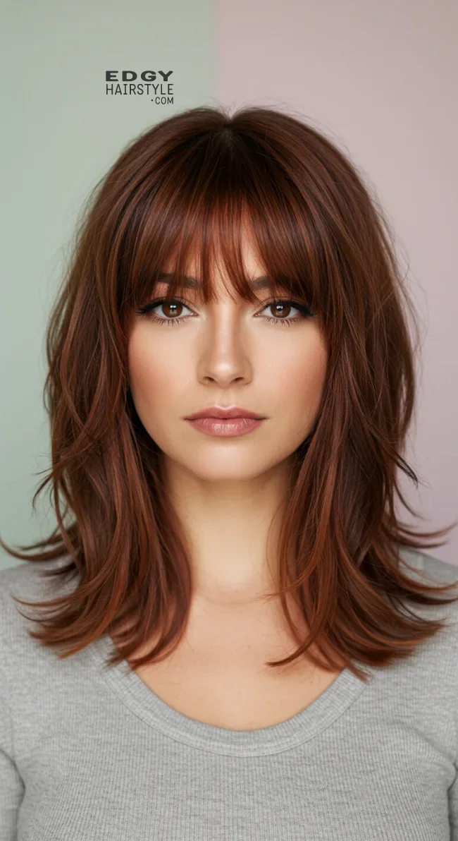 4. Hush Cut with Curtain Bangs | 5 Hush Cut Hairstyles That Bring Soft Volume