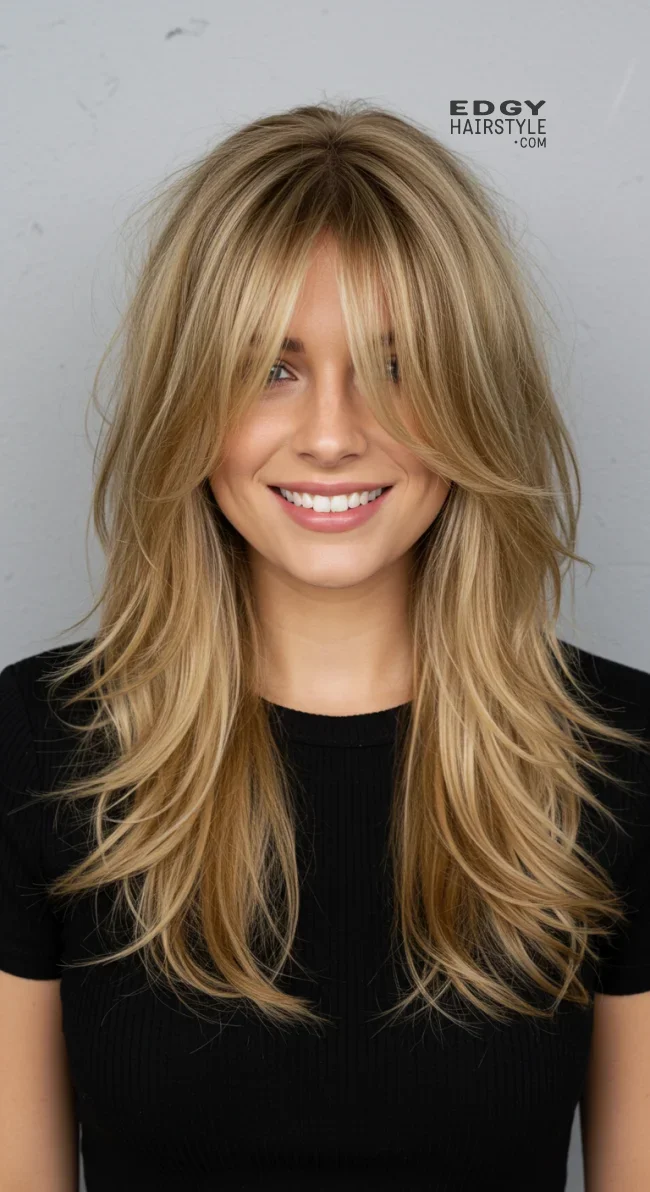 3. Long Shag with Curtain Bangs | Effortless Elegance: Shag Hairstyles For A Trendy And Timeless Look