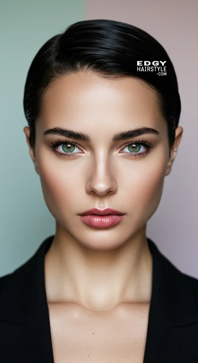 15. Slicked-Back Short Hair | 15 Hottest Short Haircuts For Women In 2025