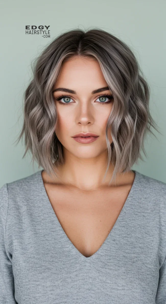 13. Wavy Short Lob | 15 Hottest Short Haircuts For Women In 2025