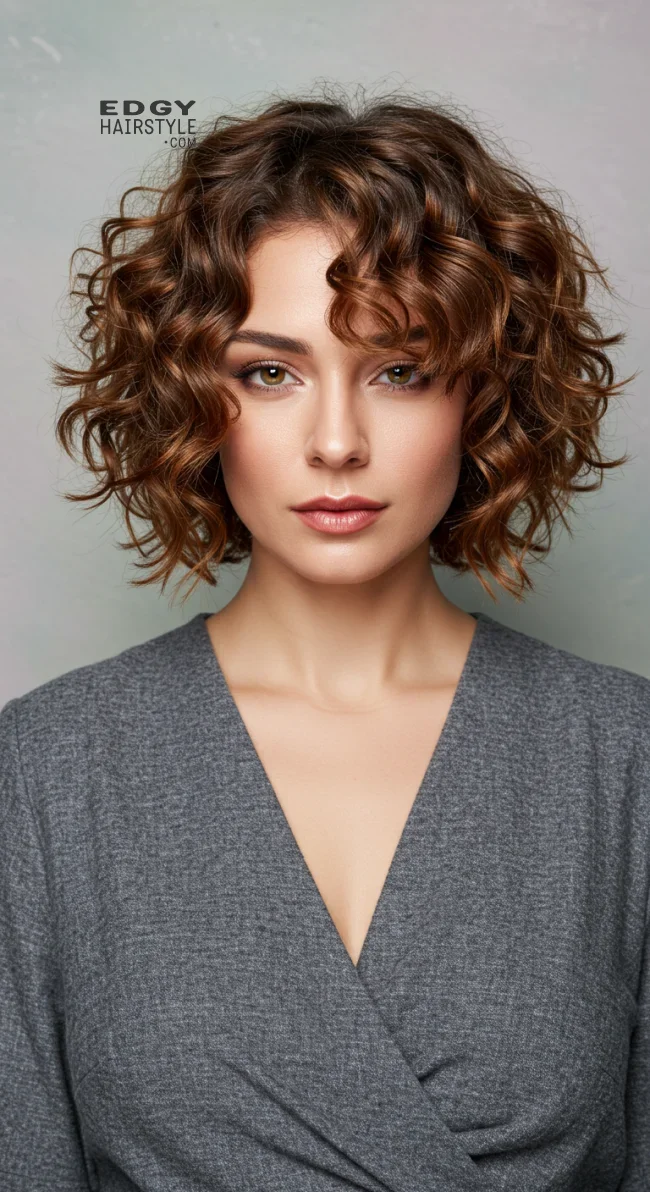 8. Curly Short Bob | 15 Hottest Short Haircuts For Women In 2025