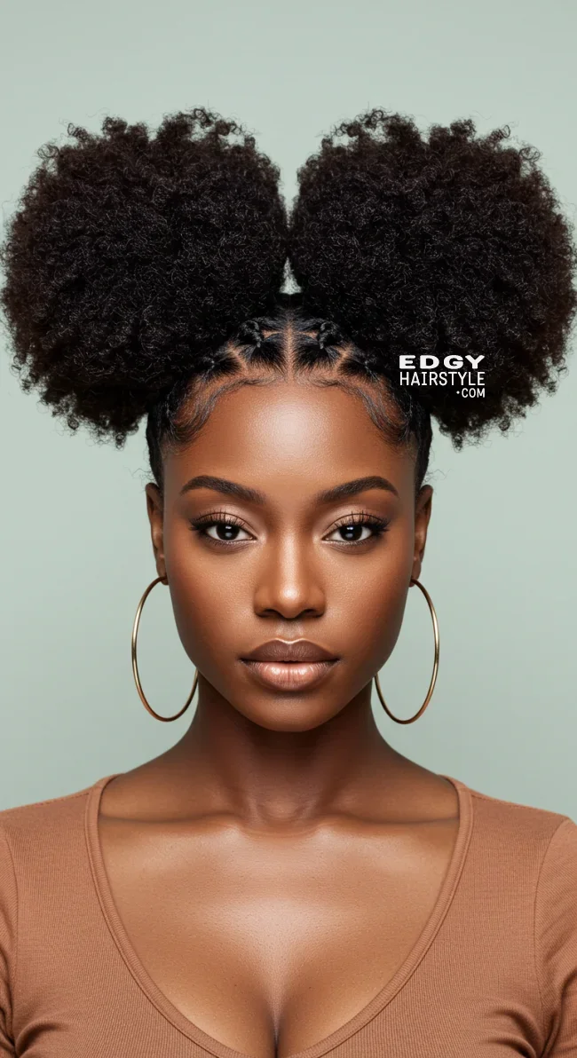 4. Space Buns | 15 Quick And Stylish Hairstyles For Black Women