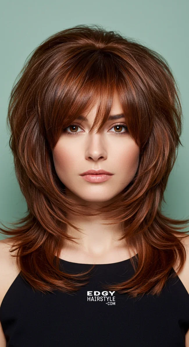 9. Shag with Volume at the Crown | 10 Shag Haircuts That Are Trending In 2025