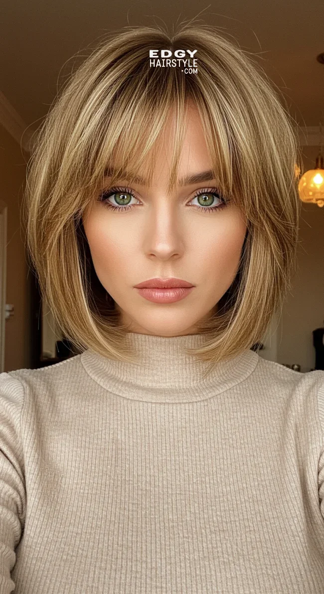 5. Layered Bob with Curtain Bangs | 5 Bob Hairstyles That Will Dominate 2025! Embrace The Latest Trends