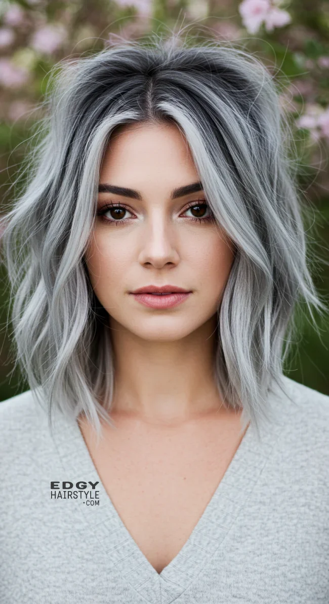 12. Ashy Silver Balayage | 15 Spring Balayage Looks To Inspire Your Seasonal Refresh