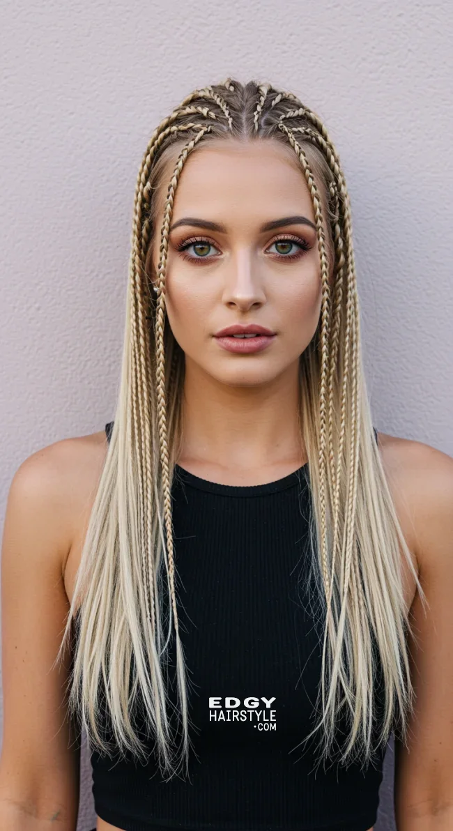 10. Layered Baby Braids on Long Hair | Baby Braids Will Be Everywhere In 2025