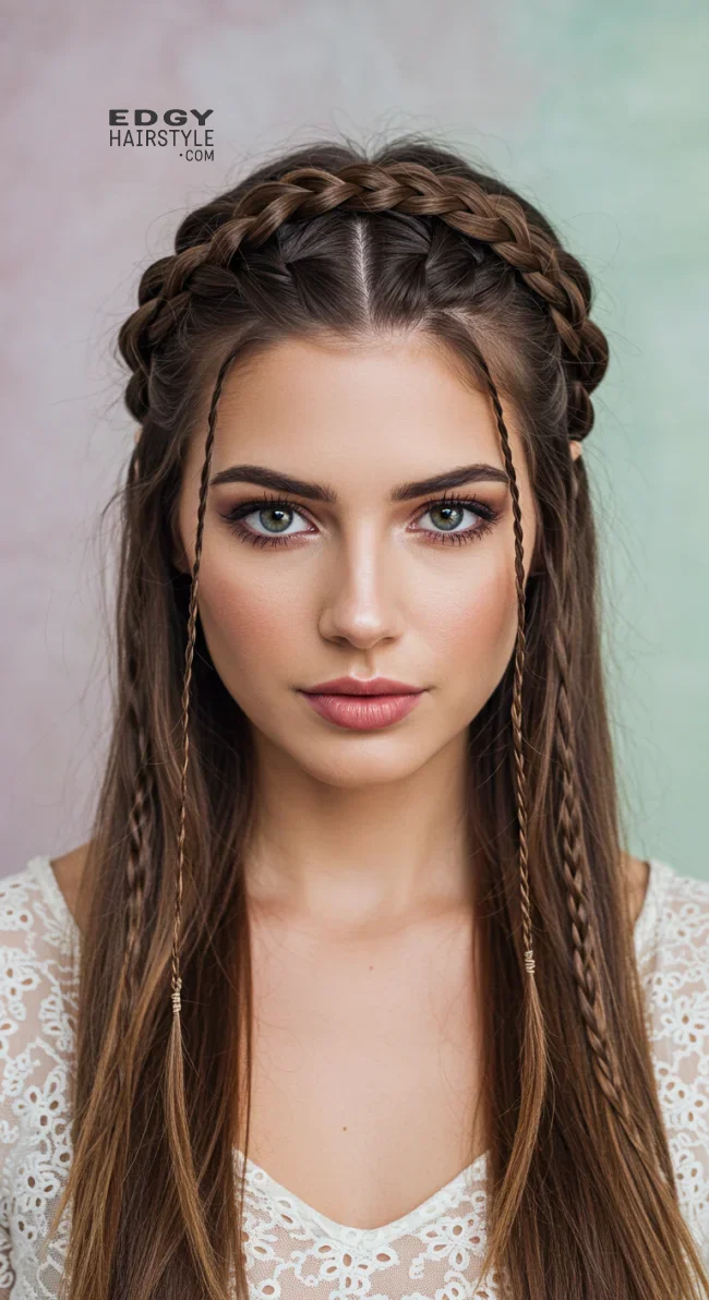 14. Baby Braids with a Braided Crown | Baby Braids Will Be Everywhere In 2025
