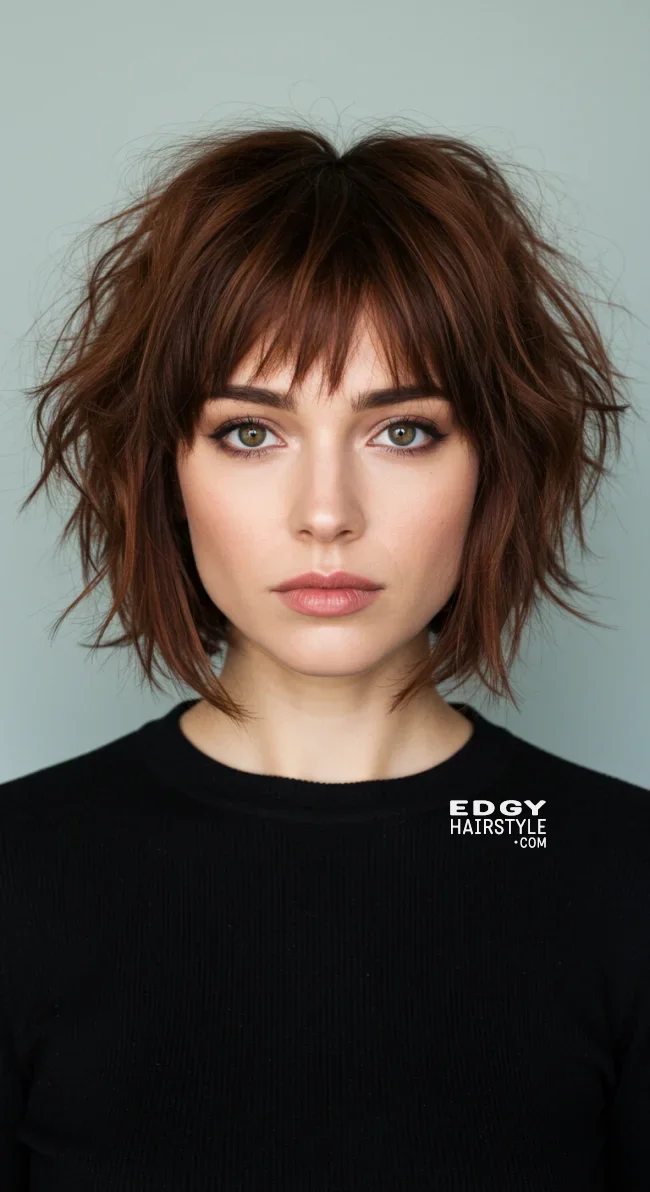 6. Choppy Bob with Fringe | Chic Short Bob Haircuts For Fine Hair - Boost Your Style