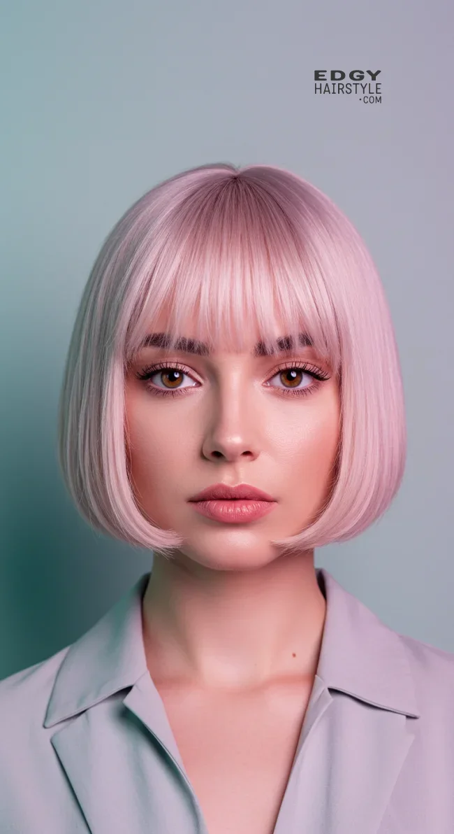 5. Pageboy with Curtain Bangs | 7 Elegant Pageboy Haircut Ideas For Timeless Style