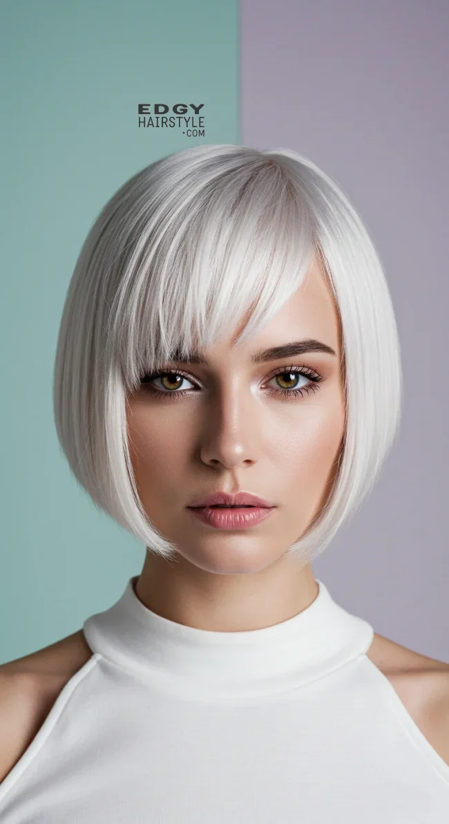 3. Asymmetrical Pageboy with Side Part | 7 Elegant Pageboy Haircut Ideas For Timeless Style