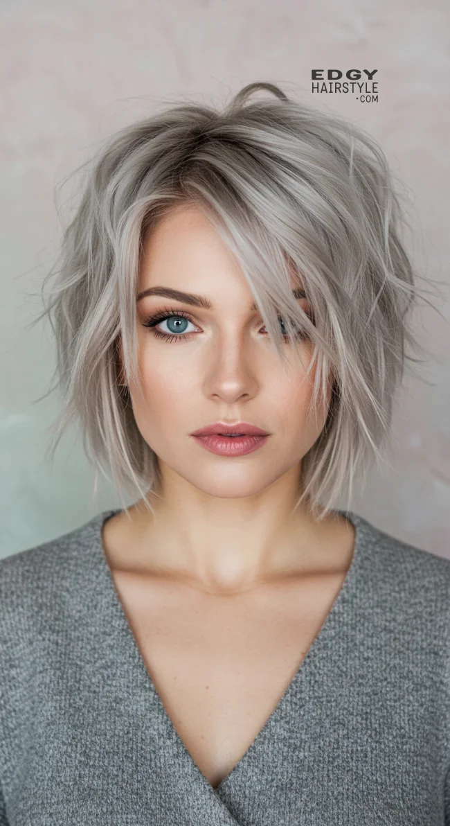 7. Choppy Side-Part Bob | 7 Side-Part Bob Haircut Ideas