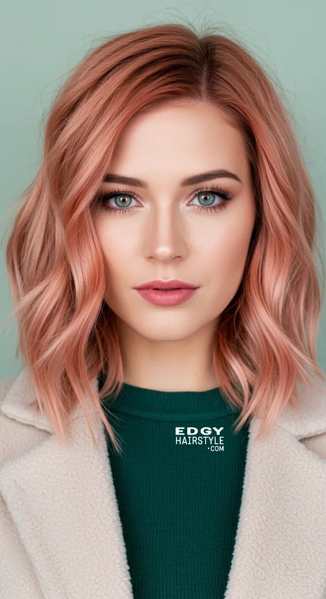 5. Soft Rose Copper Balayage | 15 Captivating Copper Hair Shades For A Warm Winter Look