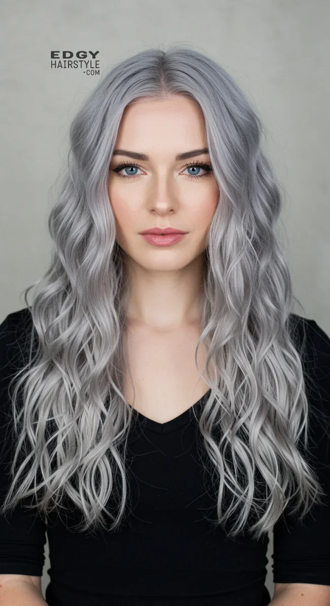 8. Wavy Grey Tresses | Grey Blending: A Chic And Ageless Way To Wear Your Hair
