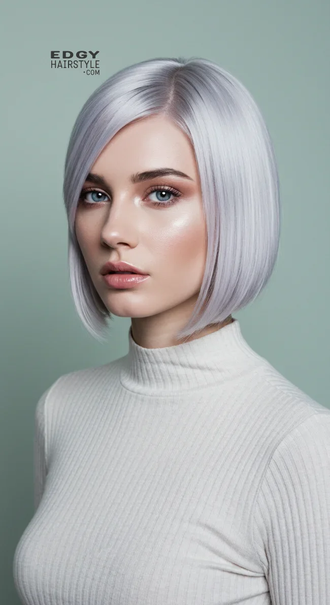 3. Sleek Silver Bob | Grey Blending: A Chic And Ageless Way To Wear Your Hair