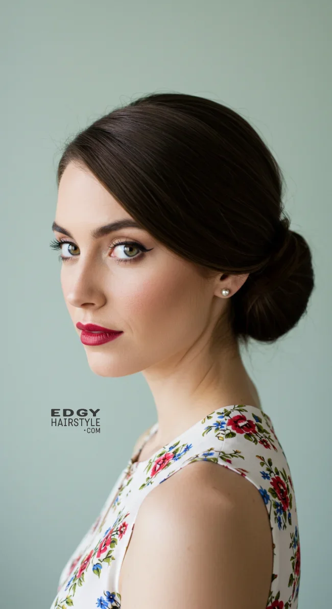 15. Vintage Bun | Explore Cute Bun Hairstyle Ideas For A Stylish Look!