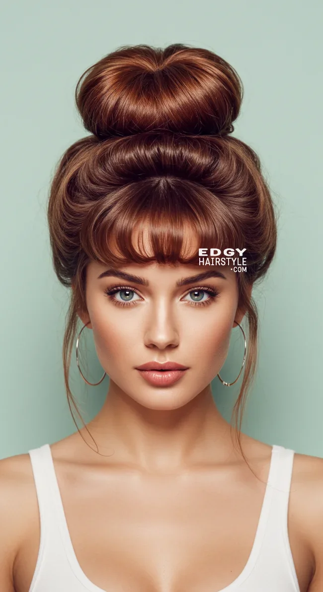 13. Bubble Bun | Explore Cute Bun Hairstyle Ideas For A Stylish Look!
