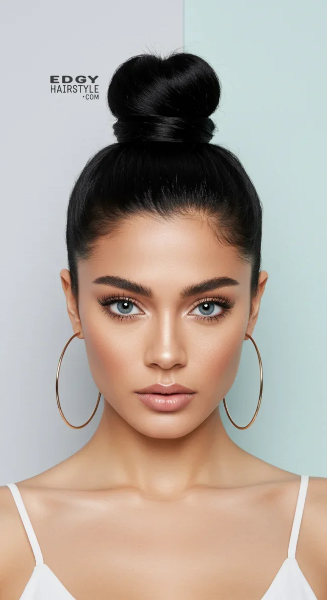 5. Top Knot Bun | Explore Cute Bun Hairstyle Ideas For A Stylish Look!