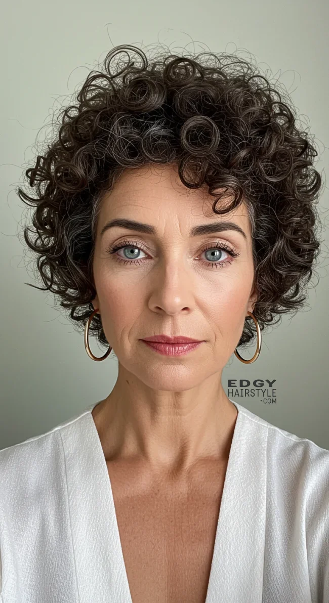 14. Cropped Curly Hair | 15 Best Haircuts For Women Over 60