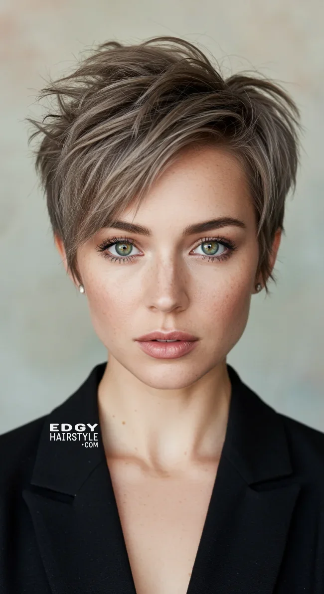 4. Choppy Long Pixie | 10 Long Pixie Hairstyles For Round Faces