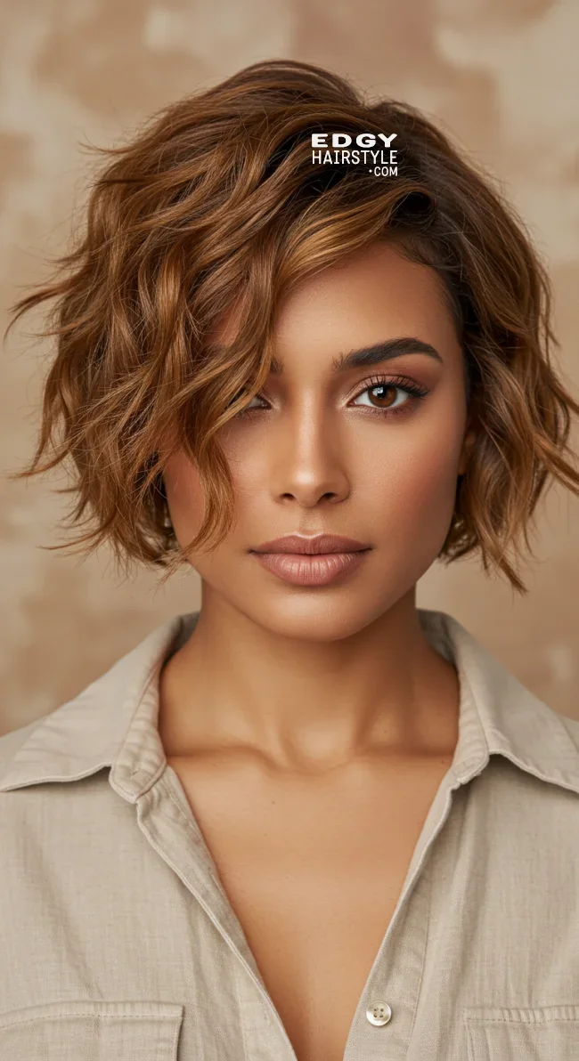 6. Wavy Long Pixie | 10 Long Pixie Hairstyles For Round Faces