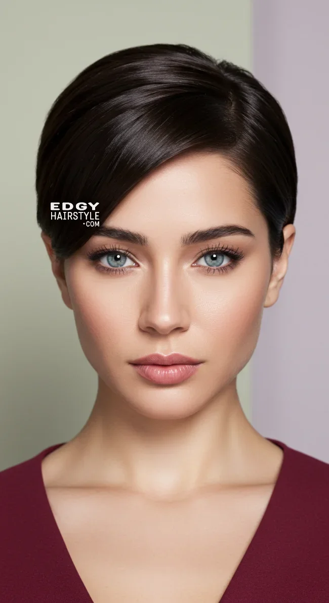 10. Sleek Long Pixie | 10 Long Pixie Hairstyles For Round Faces