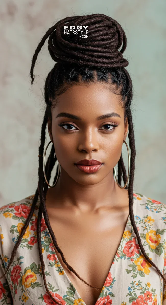 5. Dreadlock Bun | 10 Dreadlocks Hairstyles To Switch Up Your Look