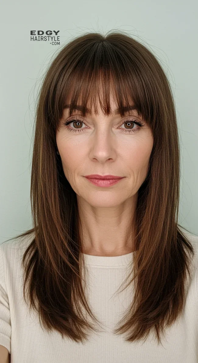 5. Curtain Bangs | Should A 60 Year Old Woman Wear Bangs?
