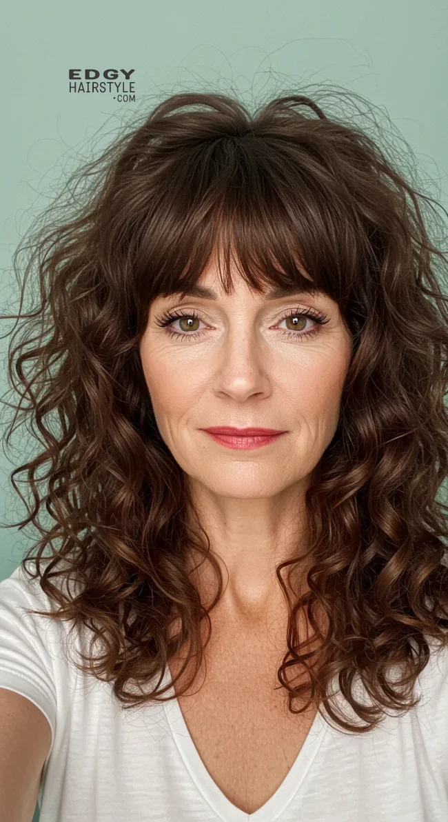 14. Curly Fringe | Should A 60 Year Old Woman Wear Bangs?