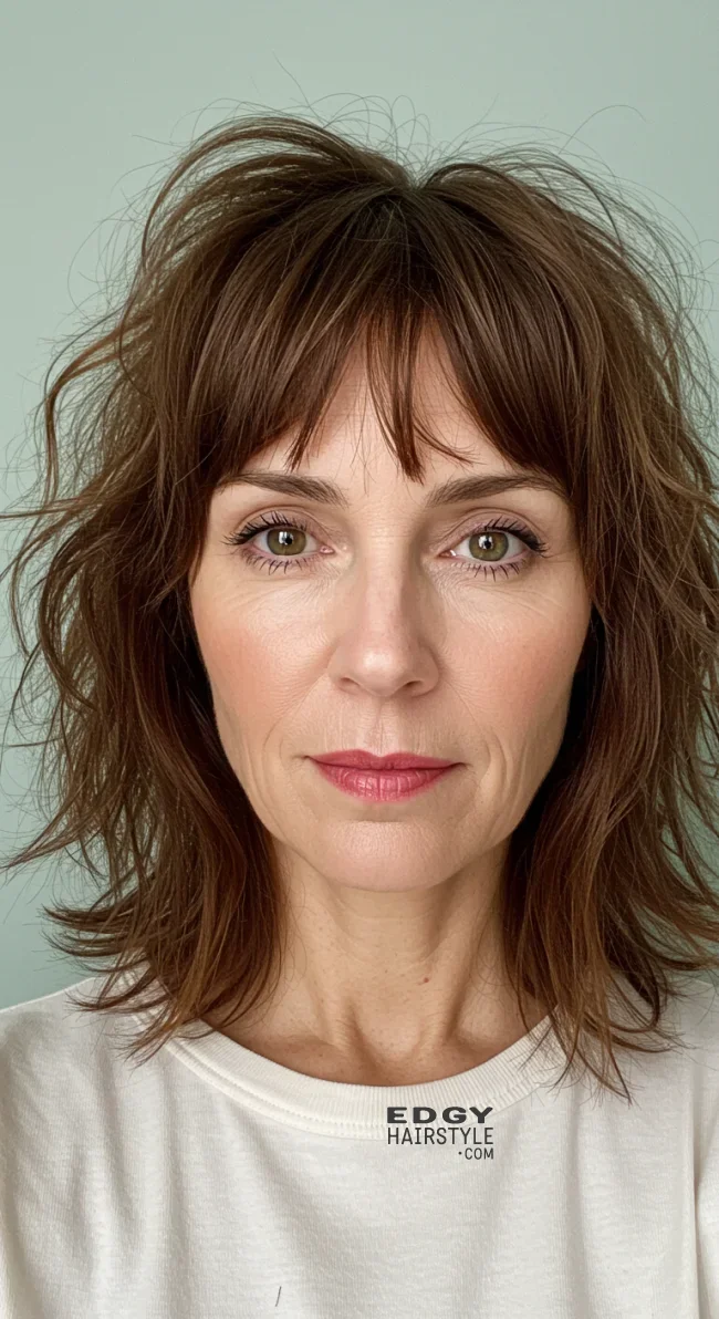 9. Choppy Bangs | Should A 60 Year Old Woman Wear Bangs?