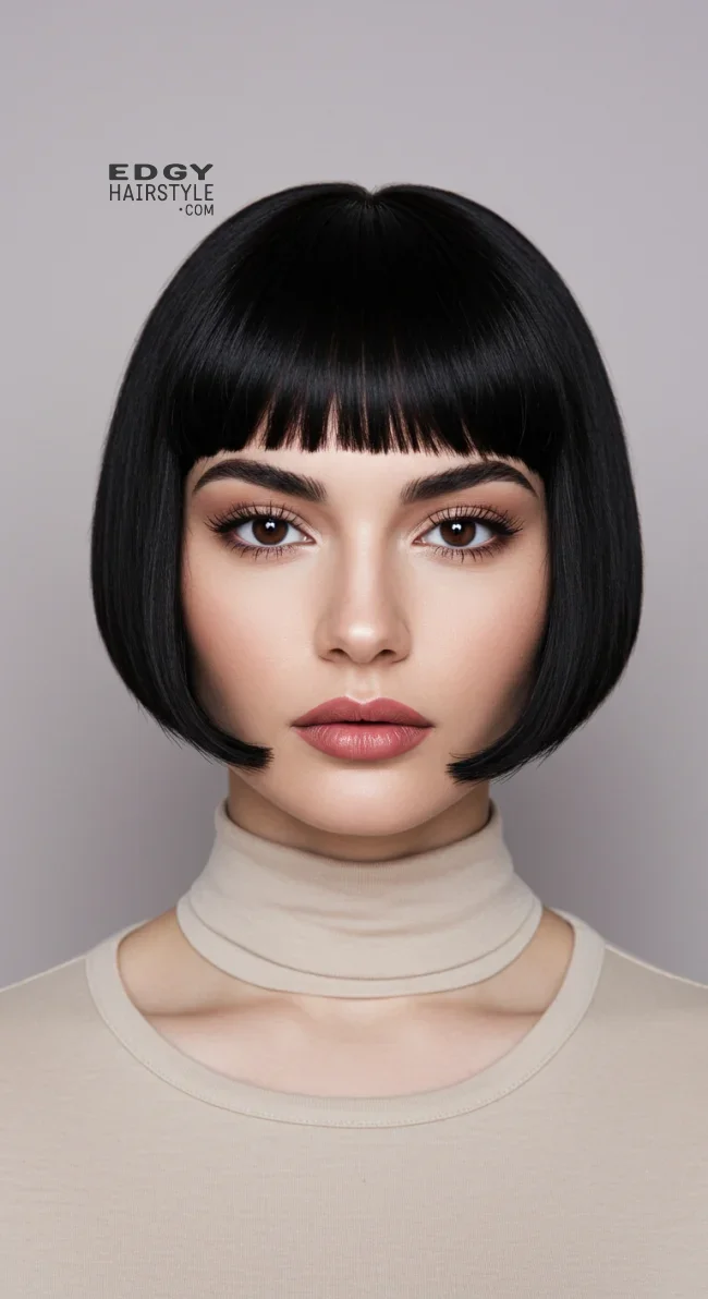 6. French Bob with Micro Bangs | 10 Current Short Hairstyles For Fine Hair