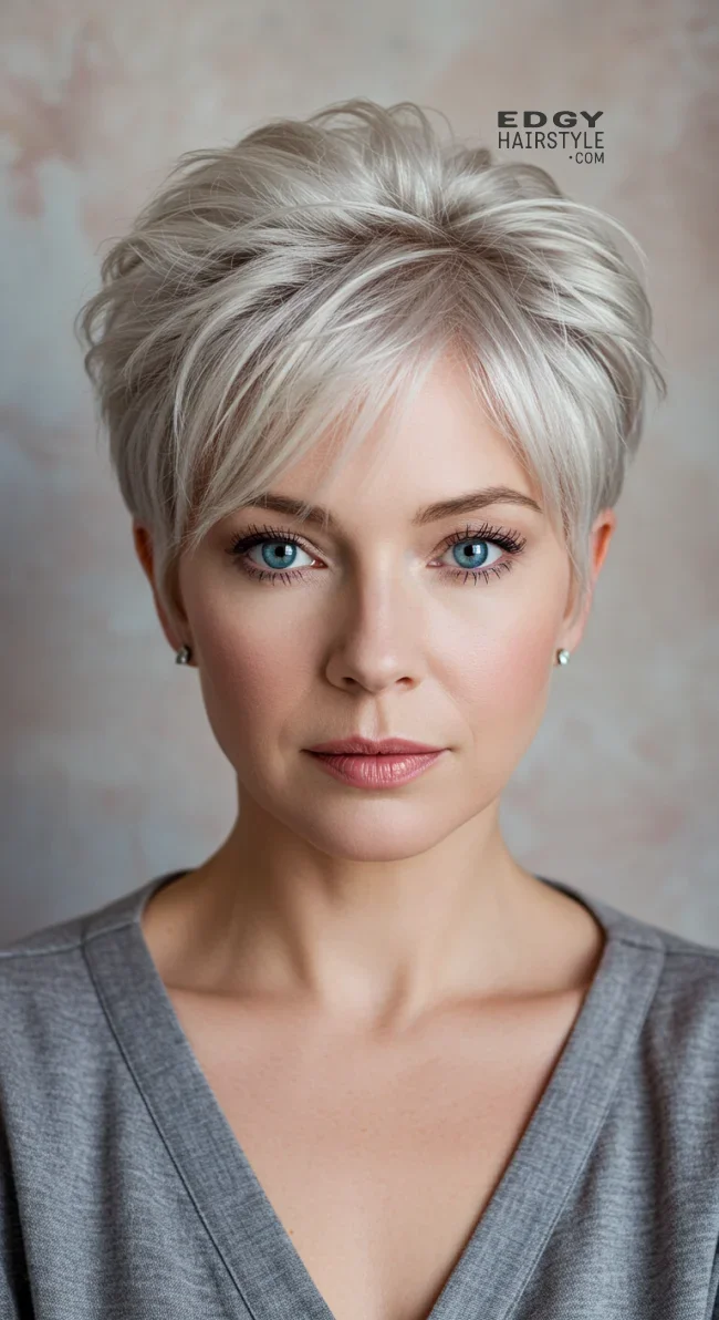 4. Feathered Pixie Cut | 15 Short Hairstyles For Women Over 50 To Try