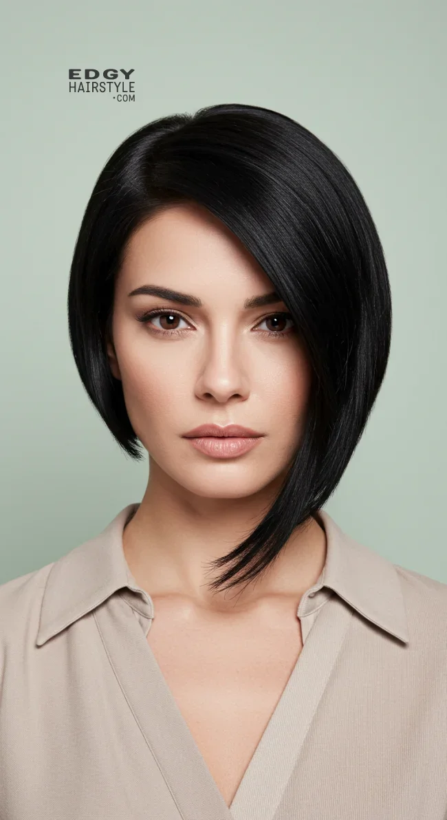 3. Asymmetrical Bob | 15 Short Hairstyles For Women Over 50 To Try