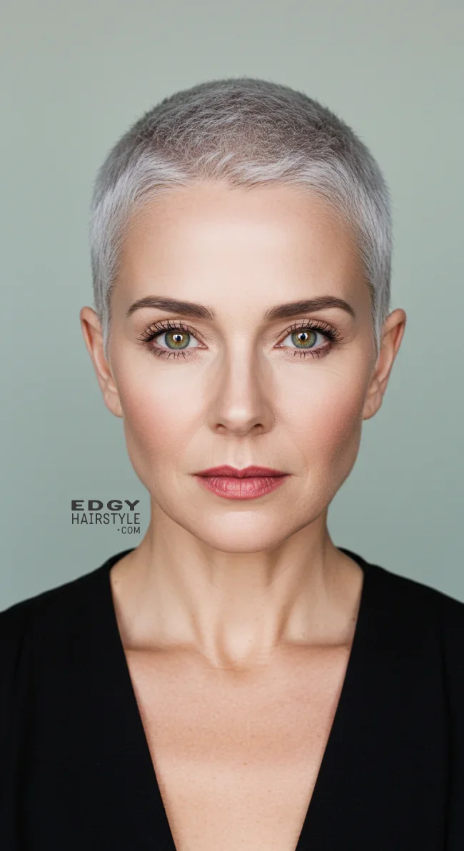 7. Buzz Cut | 15 Short Hairstyles For Women Over 50 To Try