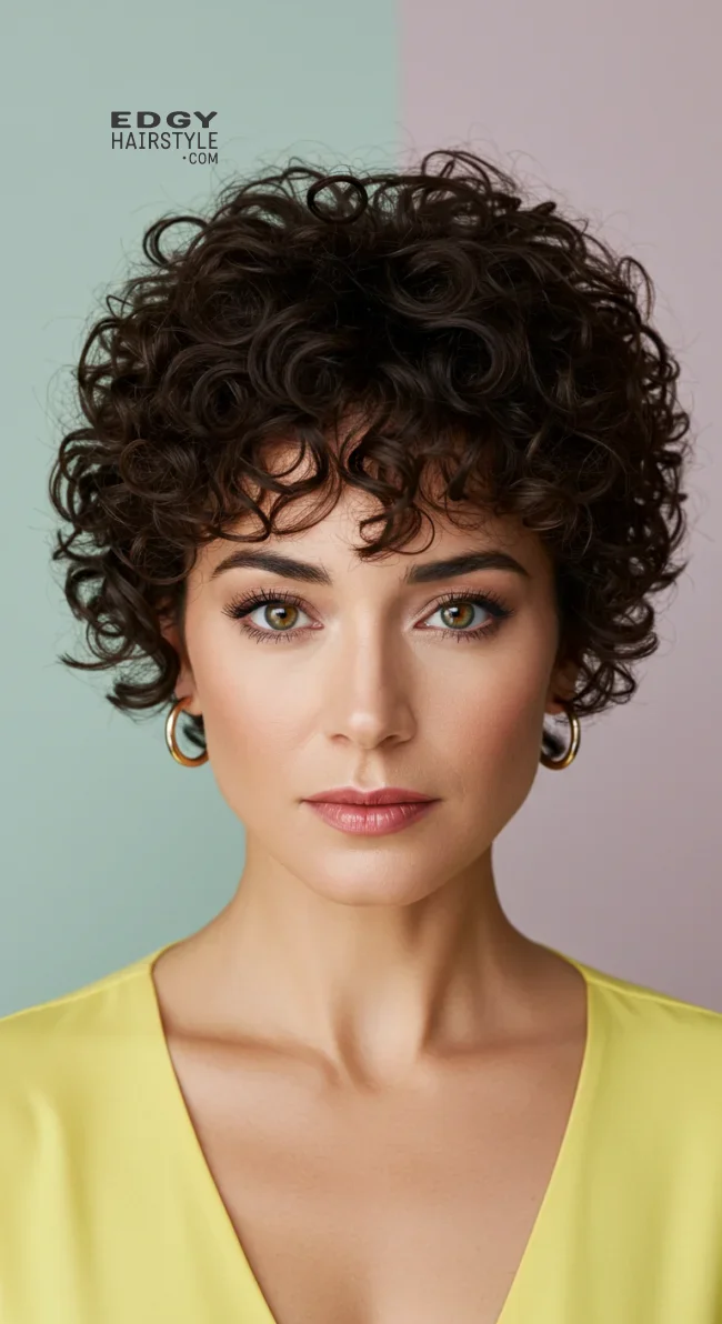 12. Curly Crop | 15 Short Hairstyles For Women Over 50 To Try