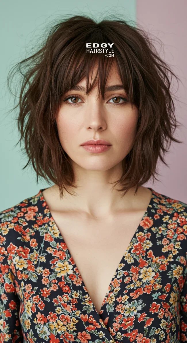 5. Choppy Bob with Bangs | Spring Hairstyles For Short Hair: Trendy Looks