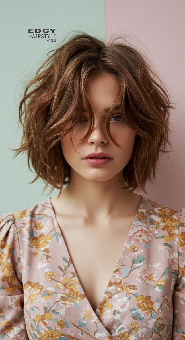 15. Messy Tousled Bob | Spring Hairstyles For Short Hair: Trendy Looks