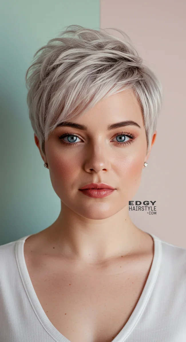 10. Textured Pixie Cut | Flattering Haircuts For Chubby Faces And Thick Hair