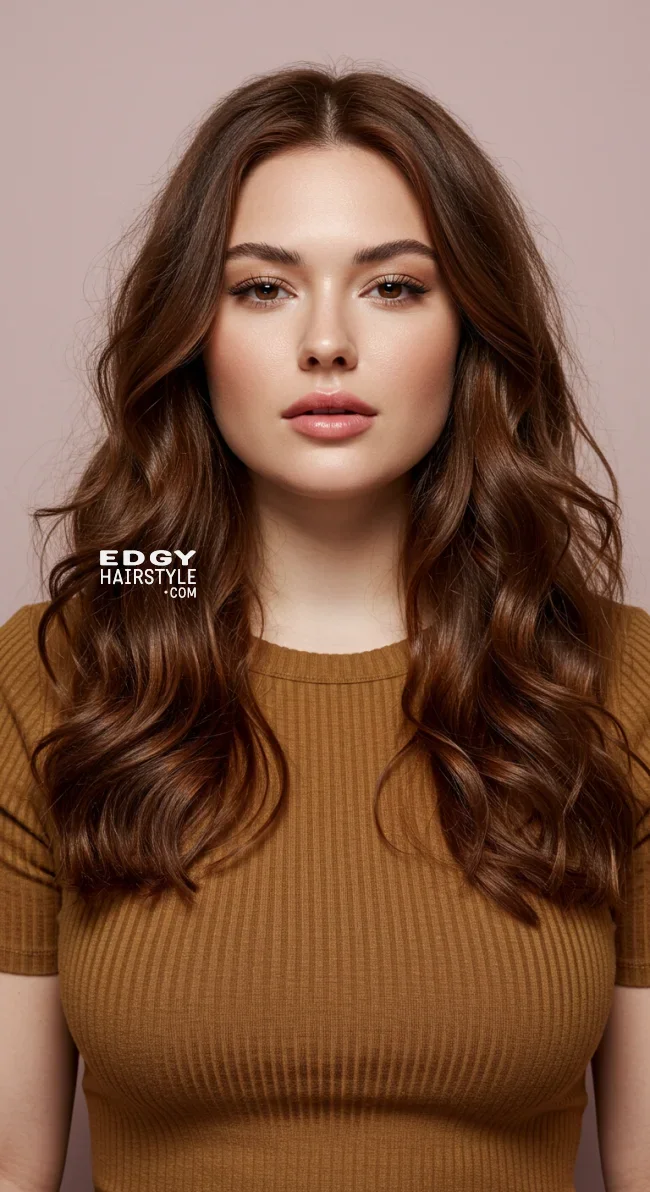 9. Soft Curls with Face-Framing Layers | Flattering Haircuts For Chubby Faces And Thick Hair