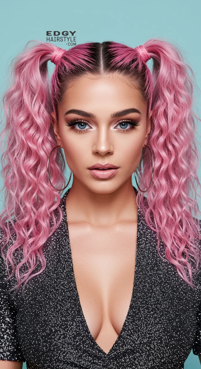 5. High Crimped Pigtails | 10 Best Crimped Hairstyles Trending In 2025
