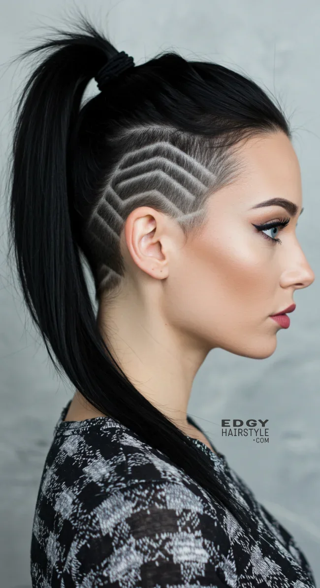 3. Geometric Pattern Undercut | Undercut Hairstyles For Women - 15 Ideas, Inspiration And Styling Tips!