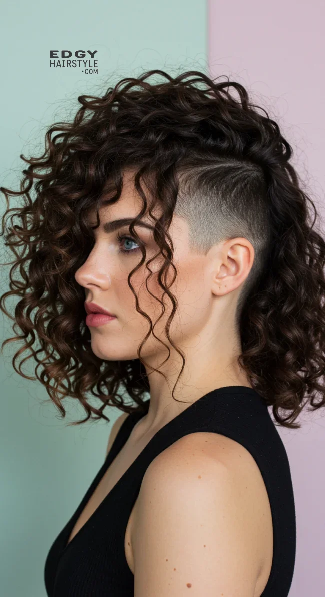 11. Curly Hair Undercut | Undercut Hairstyles For Women - 15 Ideas, Inspiration And Styling Tips!
