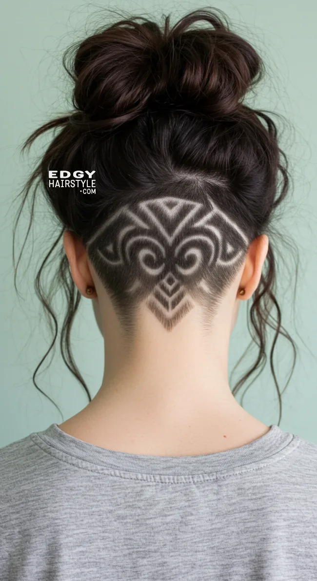 8. Tribal or Mandala Design Undercut | Undercut Hairstyles For Women - 15 Ideas, Inspiration And Styling Tips!